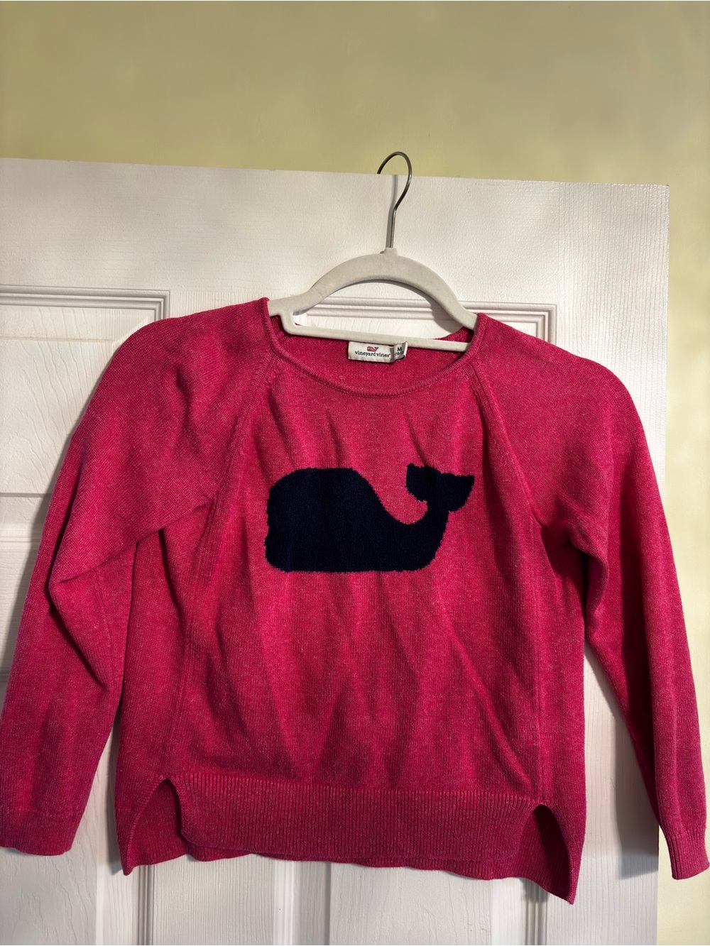 Vineyard Vines Pink Sweater with Navy Whale